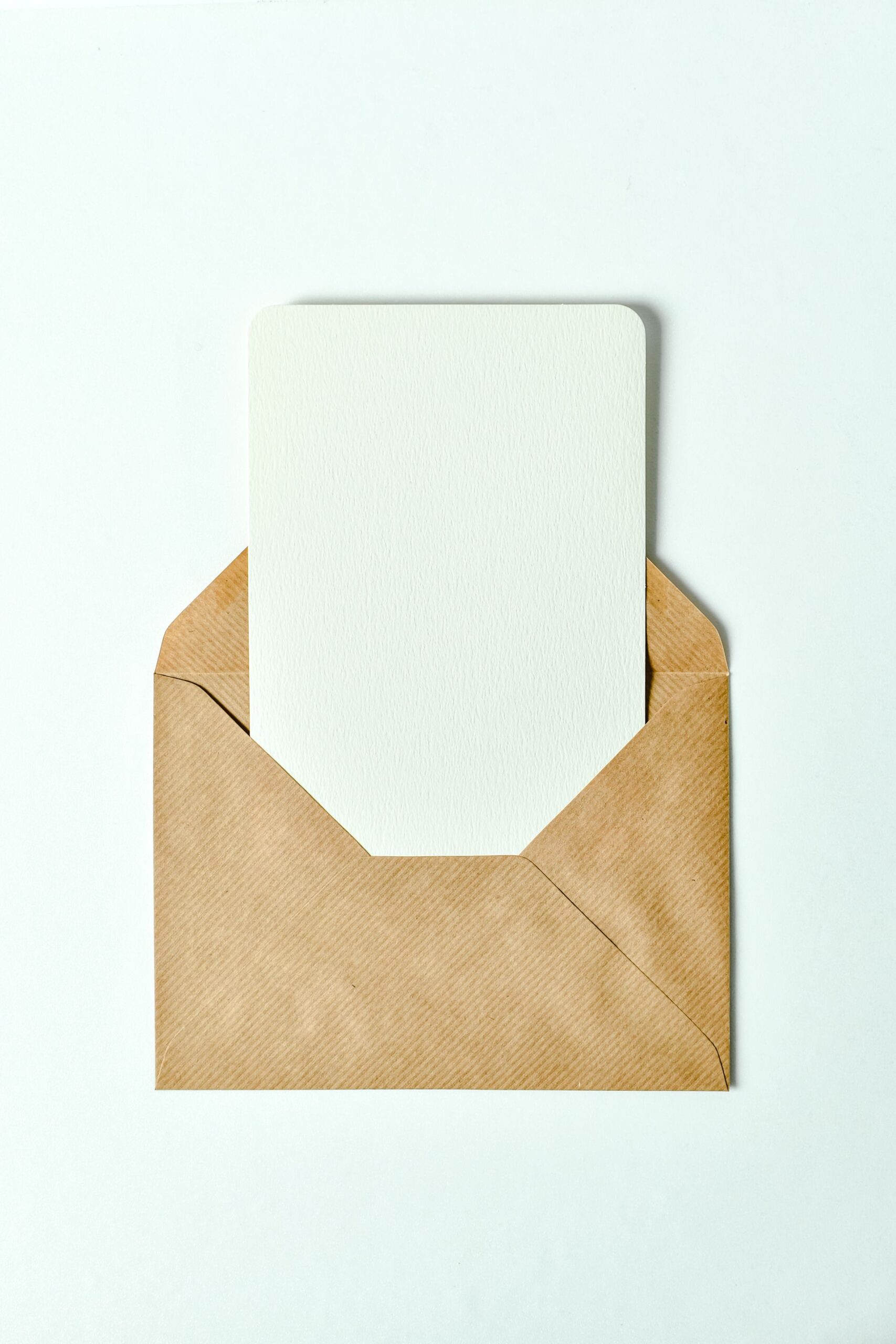 Kraft envelope with blank card