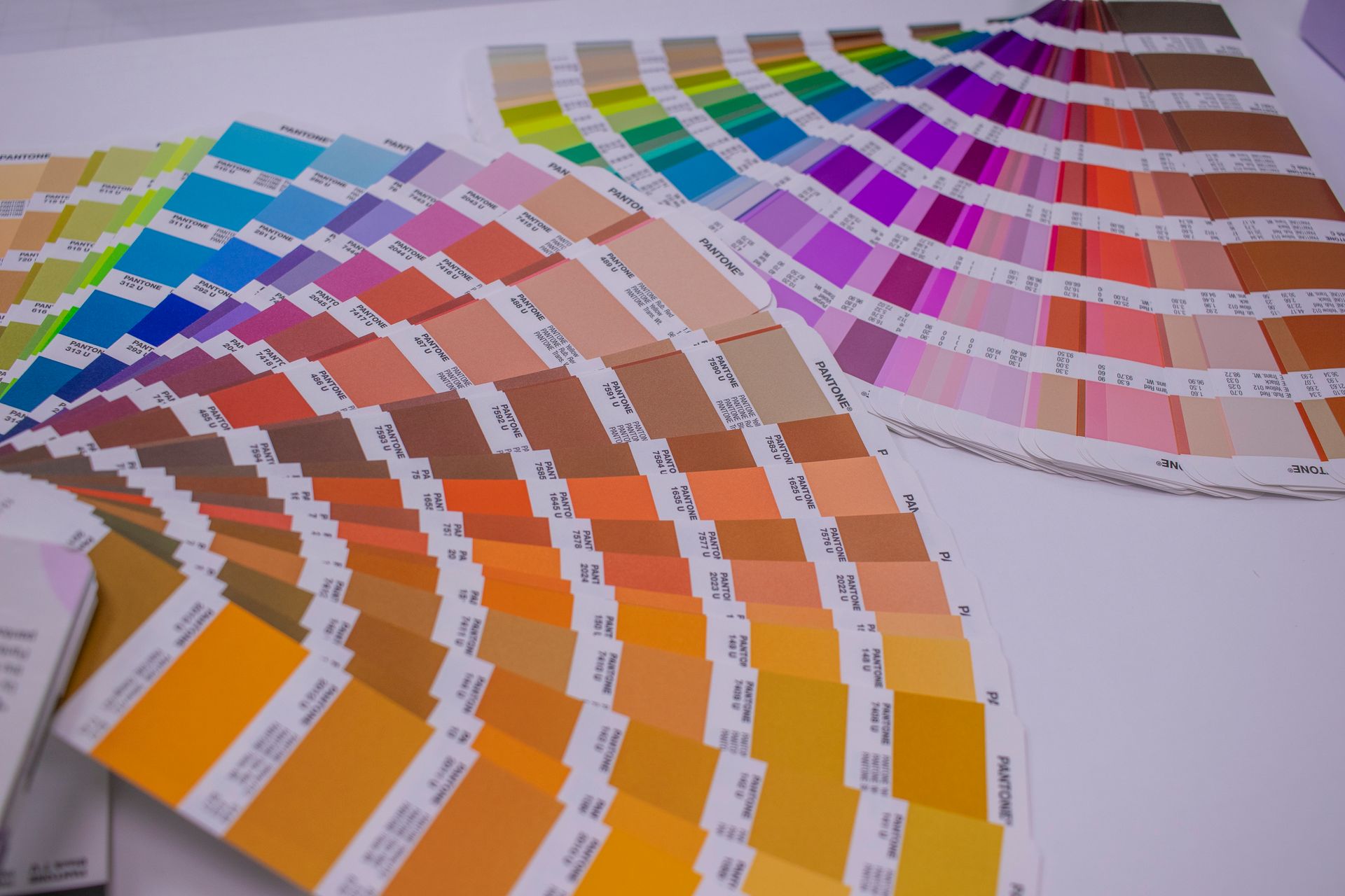Colour swatch guides used for print colour matching